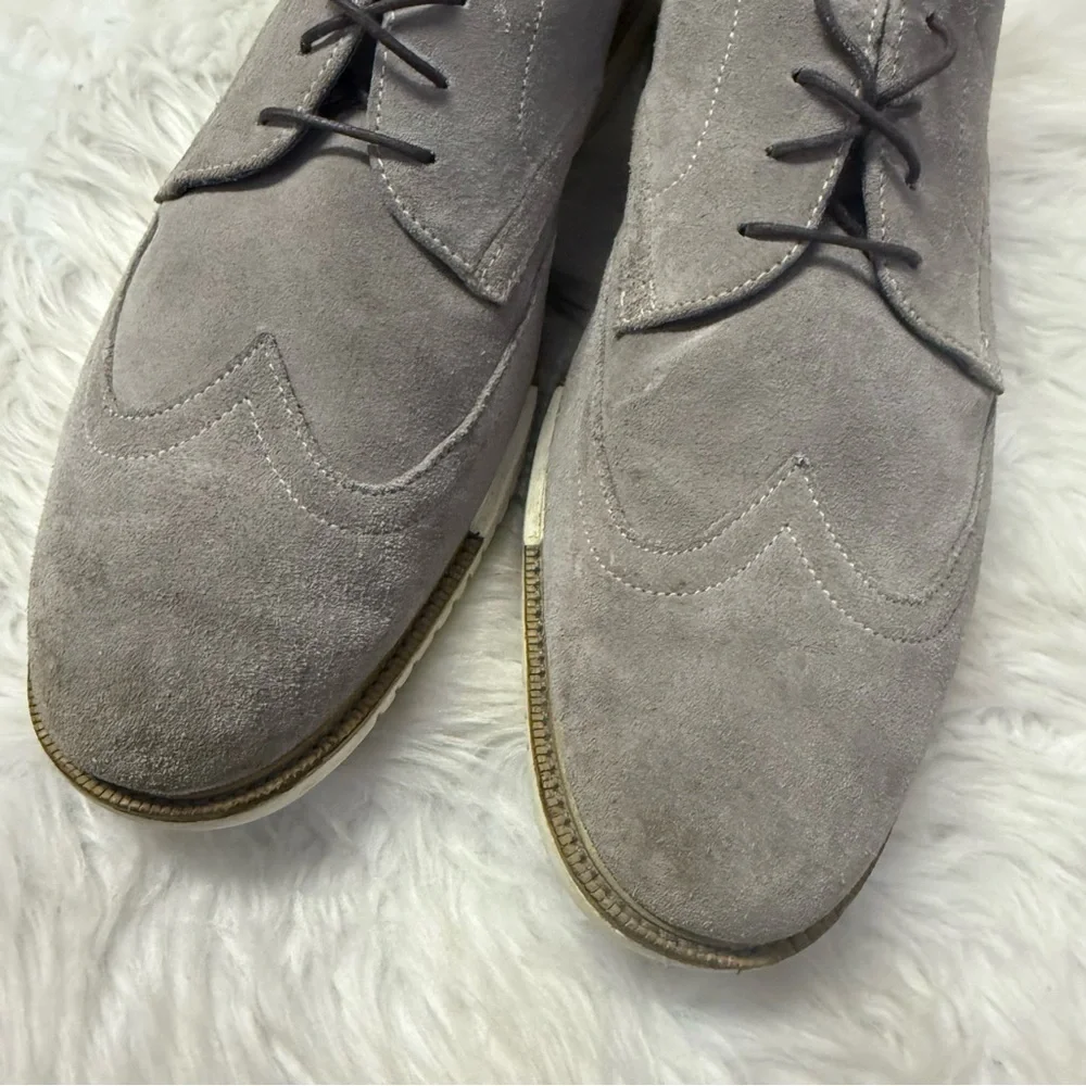 Cole Haan OriginalGrand Suede Wingtip Oxfords Grey 12M